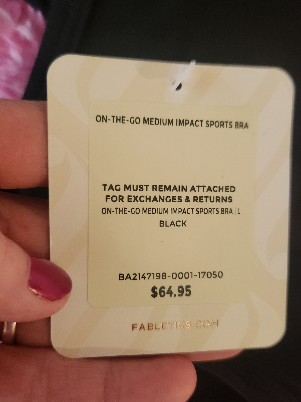 Fabletics Black Racerback Sports Bra - Picture 6 of 7